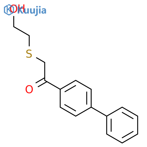Ethanone, 1-[1,1'-biphenyl]-4-yl-2-[(2-hydroxyethyl)thio]- structure