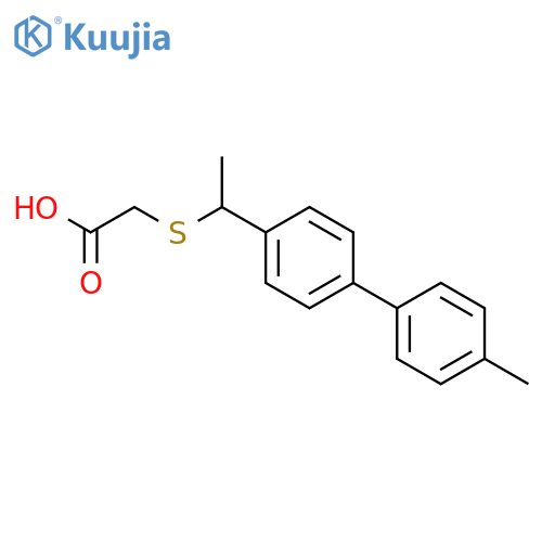Acetic acid, [[1-(4'-methyl[1,1'-biphenyl]-4-yl)ethyl]thio]- structure