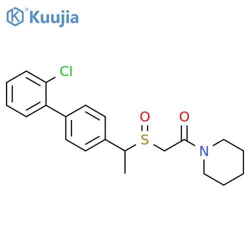 PIPERIDINE, 1-[[[1-(2'-CHLORO[1,1'-BIPHENYL]-4-YL)ETHYL]SULFINYL]ACETYL]- structure