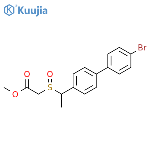 Acetic acid, [[1-(4'-bromo[1,1'-biphenyl]-4-yl)ethyl]sulfinyl]-, methyl ester structure