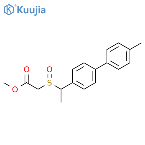 Acetic acid, [[1-(4'-methyl[1,1'-biphenyl]-4-yl)ethyl]sulfinyl]-, methyl ester structure