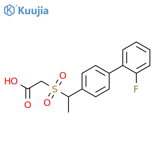Acetic acid, [[1-(2'-fluoro[1,1'-biphenyl]-4-yl)ethyl]sulfonyl]- structure