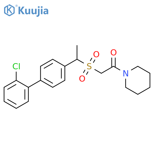 Piperidine, 1-[[[1-(2'-chloro[1,1'-biphenyl]-4-yl)ethyl]sulfonyl]acetyl]- structure