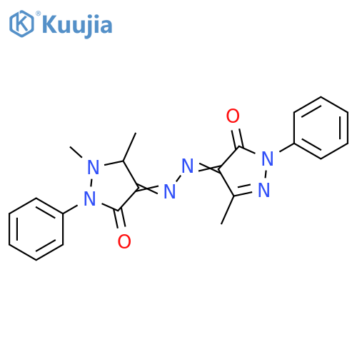 1H-Pyrazole-4,5-dione, 3-methyl-1-phenyl-,4-[(2,3-dimethyl-5-oxo-1-phenyl-4-pyrazolidinylidene)hydrazone] structure