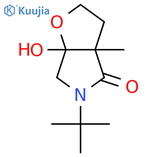 <br>4H-Furo[2,3-c]pyrrol-4-one, 5-(1,1-dimethylethyl)hexahydro-6a-hydroxy-3a-me thyl- structure