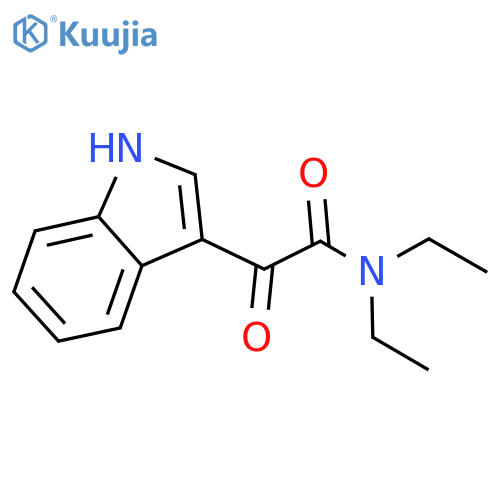 N,N-diethyl-2-(1H-indol-3-yl)-2-oxoacetamide structure