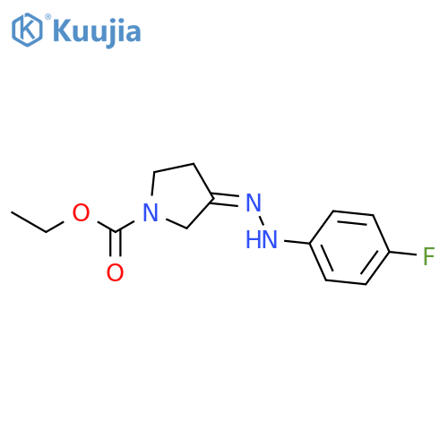1-Pyrrolidinecarboxylic acid, 3-[(4-fluorophenyl)hydrazono]-, ethyl ester structure
