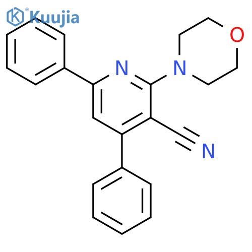 3-Pyridinecarbonitrile, 2-(4-morpholinyl)-4,6-diphenyl- structure