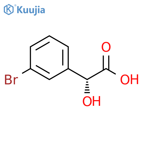 (2R)-2-(3-bromophenyl)-2-hydroxyacetic acid structure