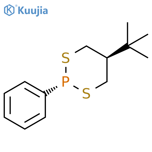 1,3,2-Dithiaphosphorinane, 5-(1,1-dimethylethyl)-2-phenyl-, trans- structure