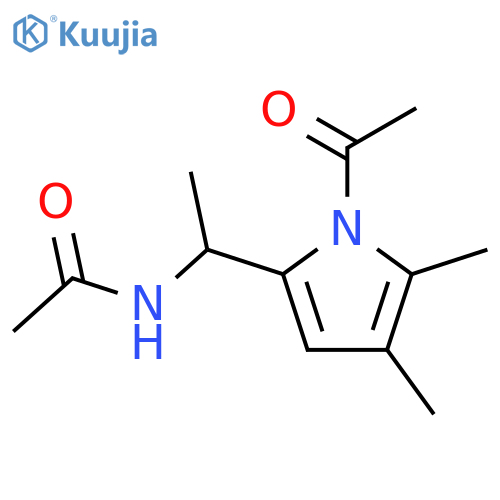 Acetamide, N-[1-(1-acetyl-4,5-dimethyl-1H-pyrrol-2-yl)ethyl]- structure
