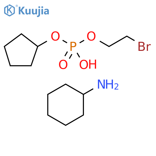 Phosphoric acid, mono(2-bromoethyl) monocyclopentyl ester, compd.with cyclohexanamine (1:1) structure