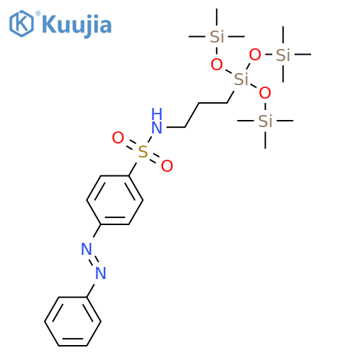 Benzenesulfonamide,4-(phenylazo)-N-[3-[3,3,3-trimethyl-1,1-bis[(trimethylsilyl)oxy]disiloxanyl]propyl]- structure