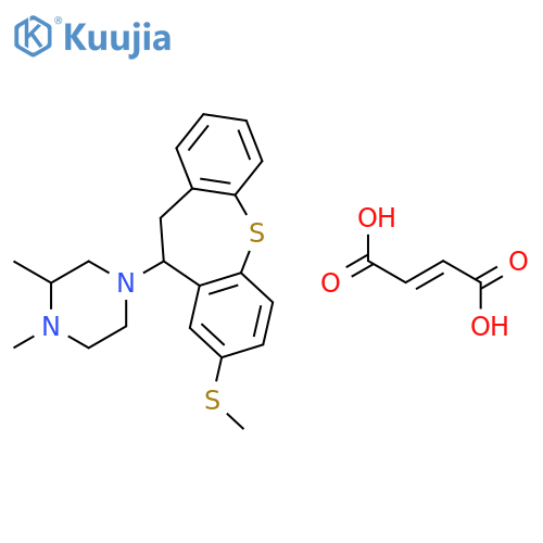 1,2-dimethyl-4-[8-(methylsulfanyl)-10,11-dihydrodibenzo[b,f]thiepin-10-yl]piperazine (2E)-but-2-enedioate structure
