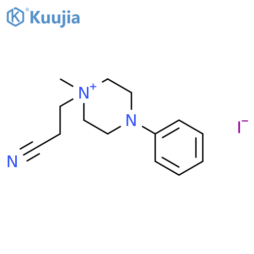 1-(2-cyanoethyl)-1-methyl-4-phenylpiperazin-1-ium iodide structure