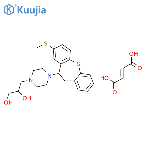 3-{4-[8-(methylsulfanyl)-10,11-dihydrodibenzo[b,f]thiepin-10-yl]piperazin-1-yl}propane-1,2-diol (2E)-but-2-enedioate (salt) structure