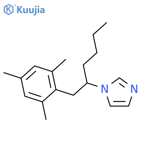 1H-Imidazole, 1-[1-[(2,4,6-trimethylphenyl)methyl]pentyl]- structure