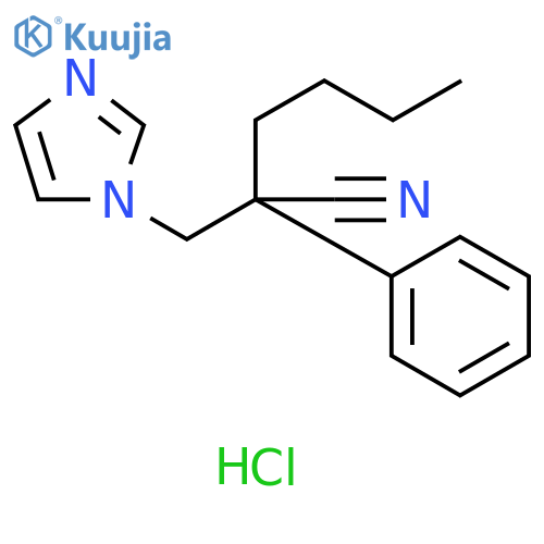 1H-Imidazole-1-propanenitrile, α-butyl-α-phenyl-, hydrochloride (1:1) structure