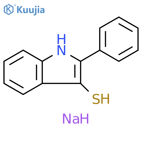 1H-Indole-3-thiol, 2-phenyl-, sodium salt (1:1) structure