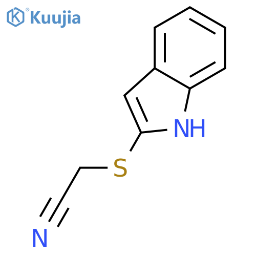 Acetonitrile, (1H-indol-2-ylthio)- structure