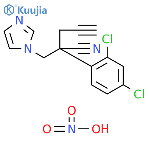 1H-Imidazole-1-propanenitrile, α-(2,4-dichlorophenyl)-α-2-propyn-1-yl-, nitrate (1:1) structure