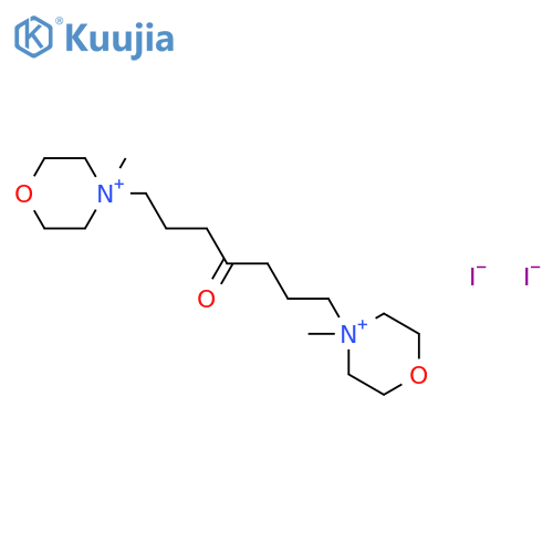 Morpholinium, 4,4'-(4-oxo-1,7-heptanediyl)bis[4-methyl-, diiodide structure