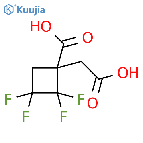 1-(carboxymethyl)-2,2,3,3-tetrafluorocyclobutane-1-carboxylic acid structure