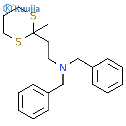 1,3-Dithiane-2-ethanamine, 2-methyl-N,N-bis(phenylmethyl)- structure