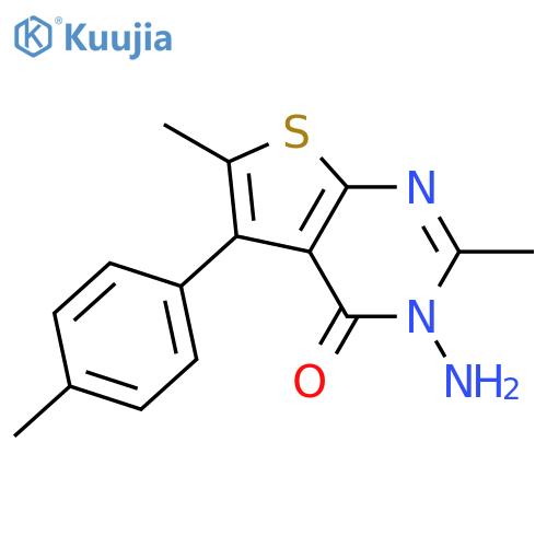 3-Amino-2,6-dimethyl-5-(4-methylphenyl)thieno-2,3-dpyrimidin-4(3H)-one structure