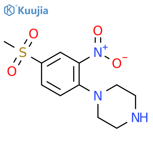 1-(4-methanesulfonyl-2-nitrophenyl)piperazine structure