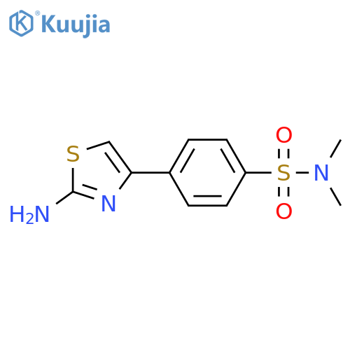 4-(2-Amino-1,3-thiazol-4-yl)-N,N-dimethylbenzene-1-sulfonamide structure
