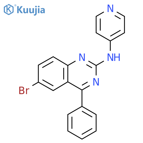6-bromo-4-phenyl-N-(pyridin-4-yl)quinazolin-2-amine structure
