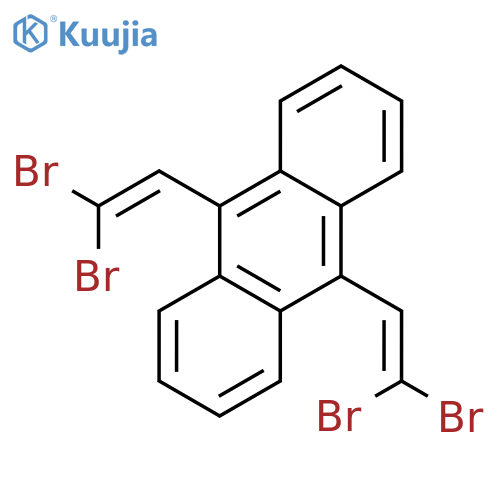 Anthracene, 9,10-bis(2,2-dibromoethenyl)- structure