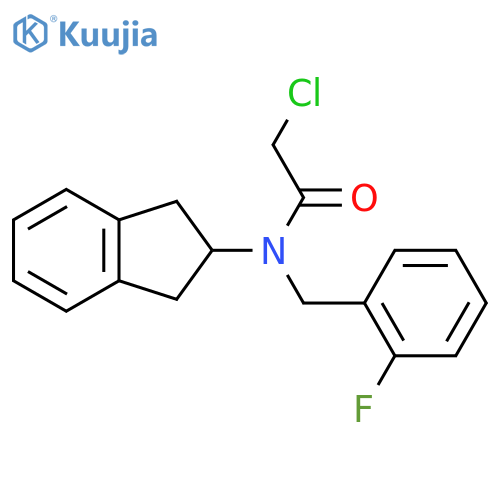 2-chloro-N-(2-fluoro-benzyl)-N-indan-2-yl-acetamide structure