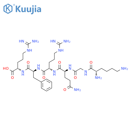 L-ARGININE, L-LYSYLGLYCYL-L-GLUTAMINYL-L-ARGINYL-L-PHENYLALANYL- structure