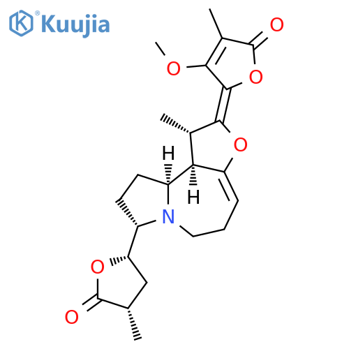 2(5H)-Furanone, 4-methoxy-3-methyl-5-[(1S,8S,10aS,10bR)-1,5,6,8,9,10,10a,10b-octahydro-1-methyl-8-[(2S,4S)-tetrahydro-4-methyl-5-oxo-2-furanyl]-2H-furo[3,2-c]pyrrolo[1,2-a]azepin-2-ylidene]-, (5Z)- structure