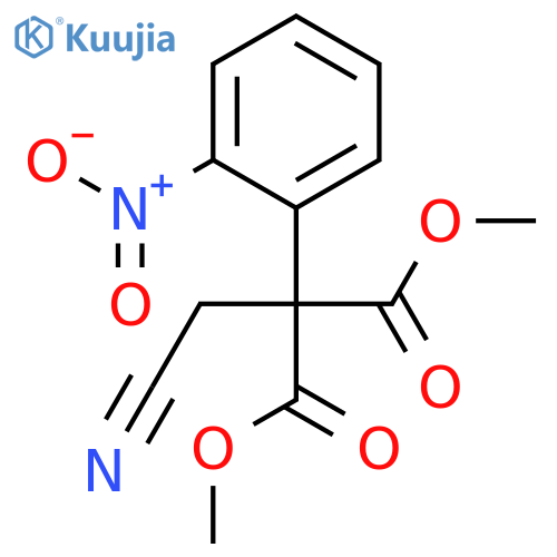 PROPANEDIOIC ACID, (CYANOMETHYL)(2-NITROPHENYL)-, DIMETHYL ESTER structure