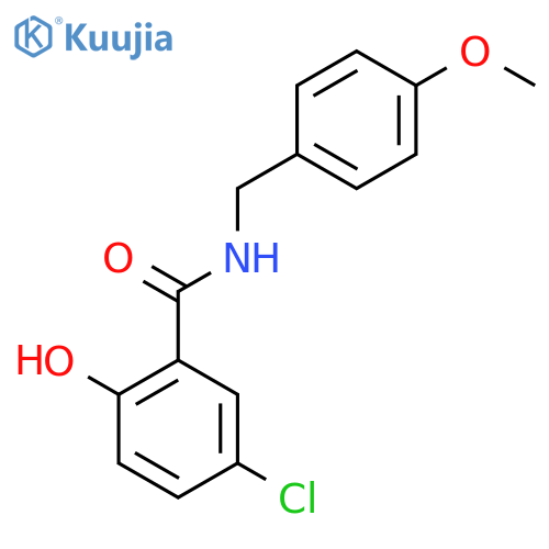 Benzamide, 5-chloro-2-hydroxy-N-[(4-methoxyphenyl)methyl]- structure