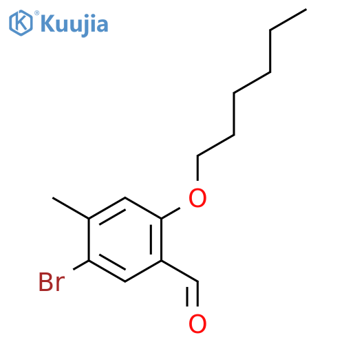 Benzaldehyde, 5-bromo-2-(hexyloxy)-4-methyl- structure