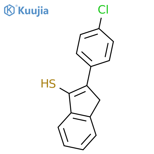 1H-INDENE-3-THIOL, 2-(4-CHLOROPHENYL)- structure