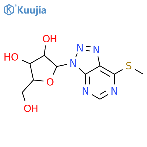 7-(methylsulfanyl)-3-pentofuranosyl-3H-[1,2,3]triazolo[4,5-d]pyrimidine structure