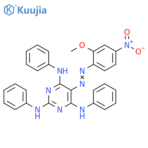 2,4,6-Pyrimidinetriamine,5-[(2-methoxy-4-nitrophenyl)azo]-N,N',N''-triphenyl- structure