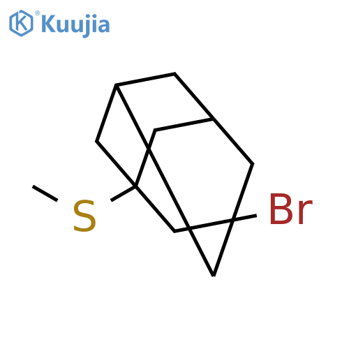Tricyclo[3.3.1.13,7]decane, 1-bromo-3-(methylthio)- structure