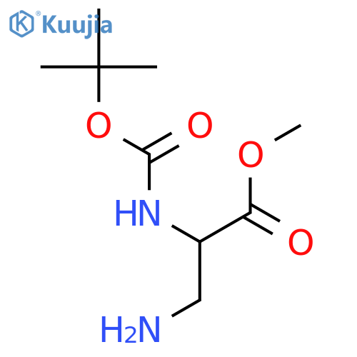 (S)-Methyl 3-amino-2-((tert-butoxycarbonyl)amino)propanoate structure