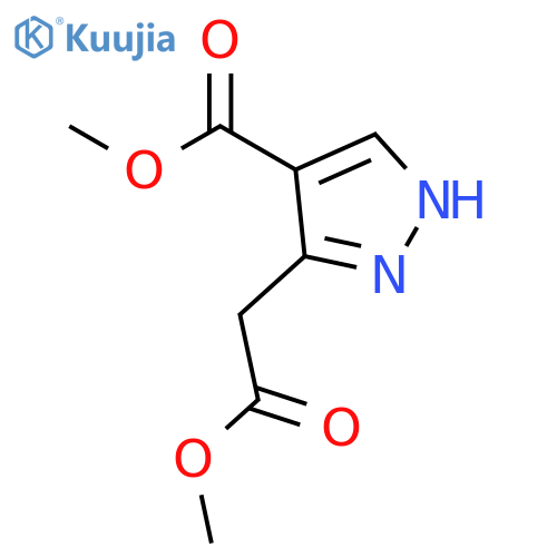 1H-Pyrazole-3-acetic acid, 4-(methoxycarbonyl)-, methyl ester structure