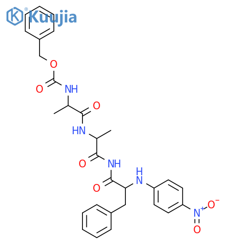 benzyloxycarbonylalanyl-alanyl-phenylalanine-4-nitroanilide structure