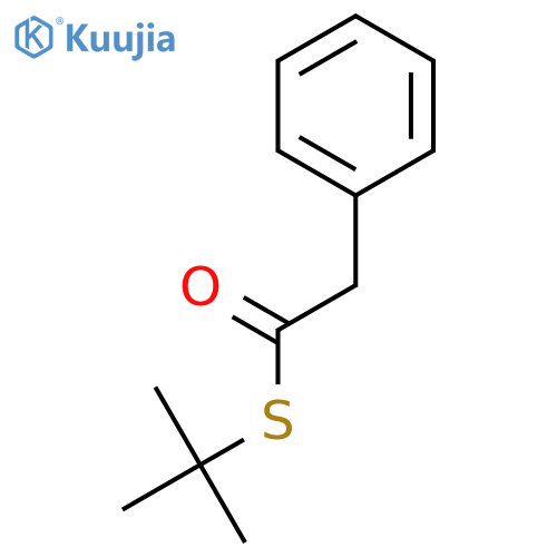 Benzeneethanethioic acid, S-(1,1-dimethylethyl) ester structure