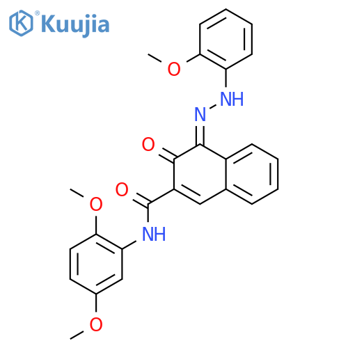 (4Z)-N-(2,5-dimethoxyphenyl)-4-[2-(2-methoxyphenyl)hydrazinylidene]-3-oxo-3,4-dihydronaphthalene-2-carboxamide structure