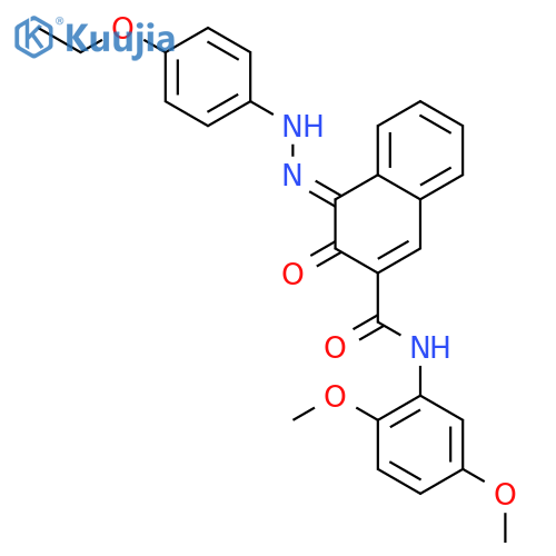 (4Z)-N-(2,5-dimethoxyphenyl)-4-[2-(4-ethoxyphenyl)hydrazinylidene]-3-oxo-3,4-dihydronaphthalene-2-carboxamide structure