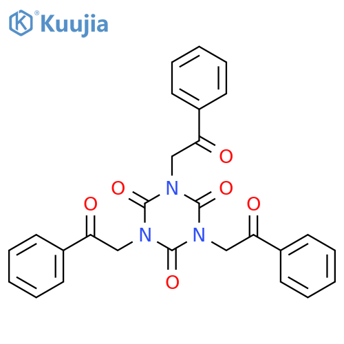1,3,5-Triazine-2,4,6(1H,3H,5H)-trione, 1,3,5-tris(2-oxo-2-phenylethyl)- structure